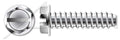 (1000 pcs) #14 X 3/4', Self-Tapping Sheet Metal Screws, Type B, Hex Slotted Indented Washer Head, Stainless Steel