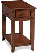 BOWERY HILL 1 Drawer Traditional Wood End Table with Bottom Shelf in Cherry