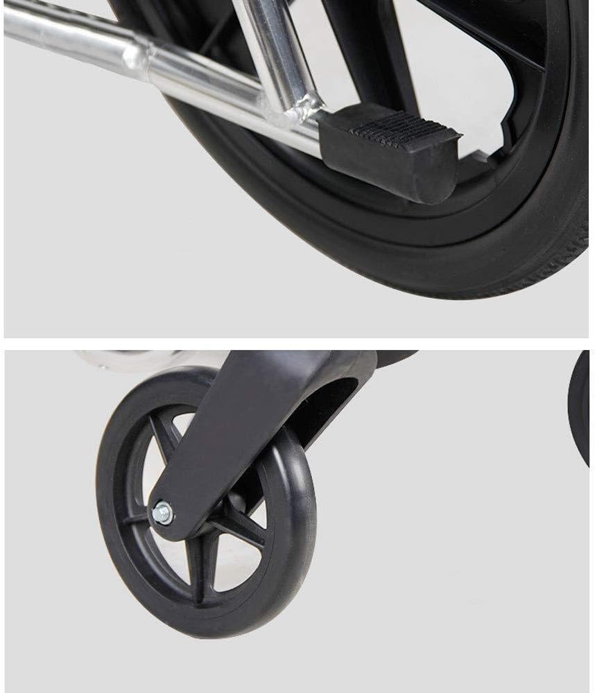 Wheelchair Aluminum Alloy, with Toilet Multifunction Portable Fold Light Trolley Seniors/Disabled Scooter,Portable
