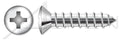 (1000 pcs) #14 X 3/4', Self-Tapping Sheet Metal Screws, Type A, Oval Phillips Drive, Stainless Steel