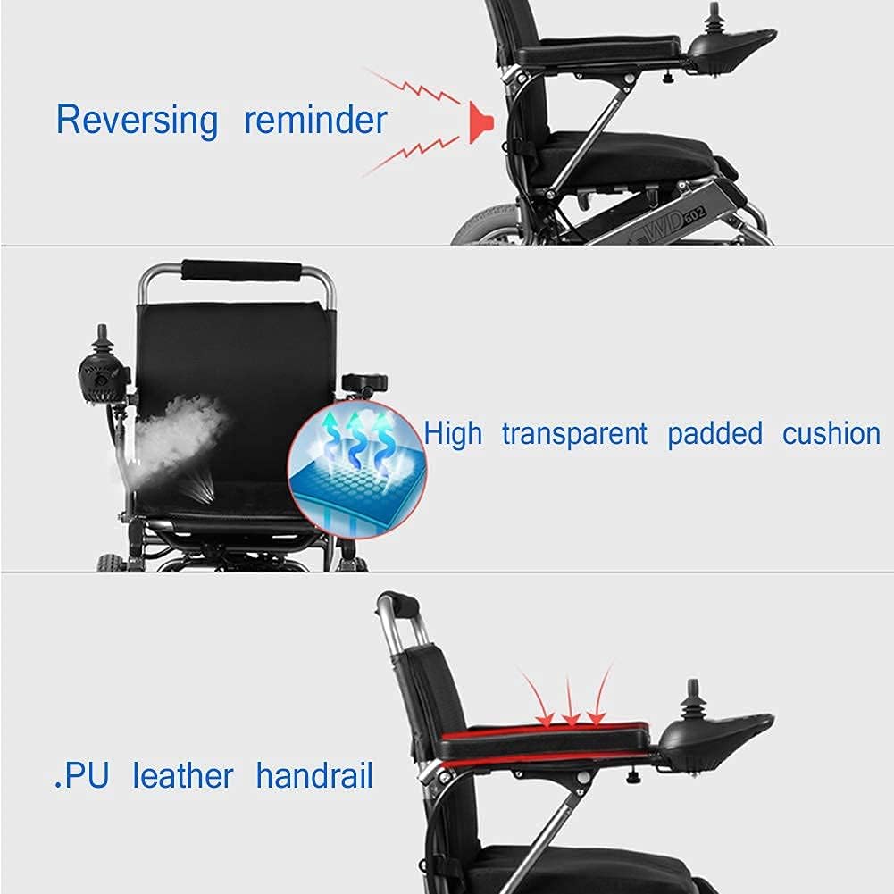 Wheelchairs Folding Electric Wheelchair Lightweight with Adjustable Armrests and Flip-Type Pedals for The Elderly Scooter