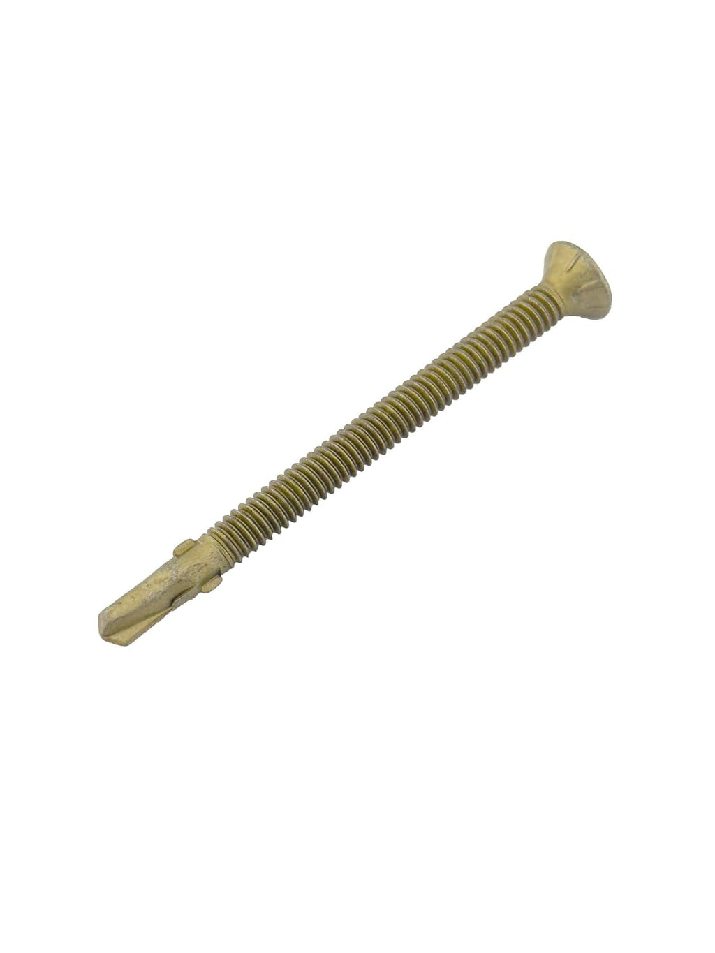 #14 x 3-1/4' Premium Screws, Rust Resistant, Branze Flat Torx Star Drive Head Exterior Coated Self-Drilling Wood to Metal Dura-Screws (1 CASE, 1000 PCS)