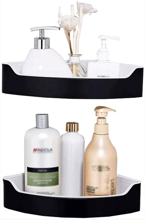 Triangular Corner Shelf Curve Design Brushed Stainless Steel Shower Bathroom