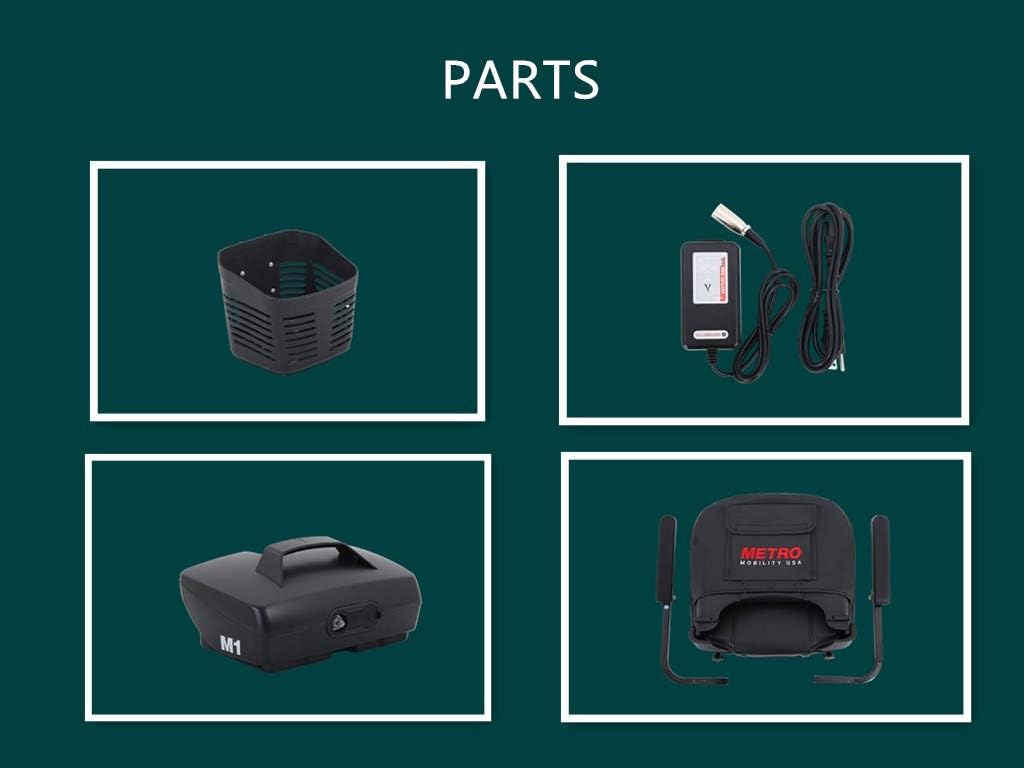 Folding Mobility Scooter for Seniors 4 Wheel Scooter for Adults Electric Medical Scooter Compact for Travel - Electric Powered Wheelchair Device - Compact Heavy Duty Mobile(M1 Red)