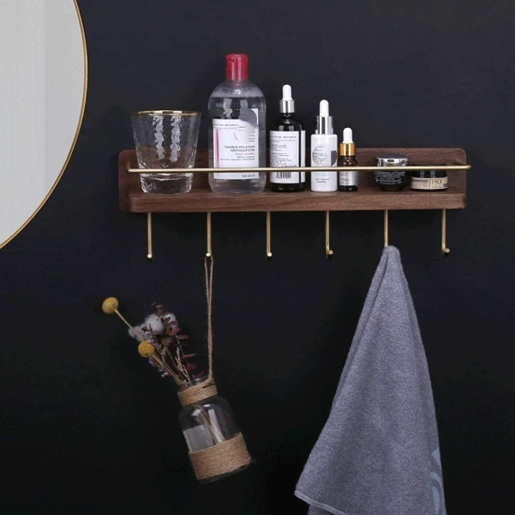 Wall-Mounted Towel Rack,Wall-Mounted Towel Bar - Solid Wood Towel Rack, Punch-Free Towel Holder for Bathroom & Kitchen - Stylish Towel Shelf, Space-Saving Organizer, Easy Installation