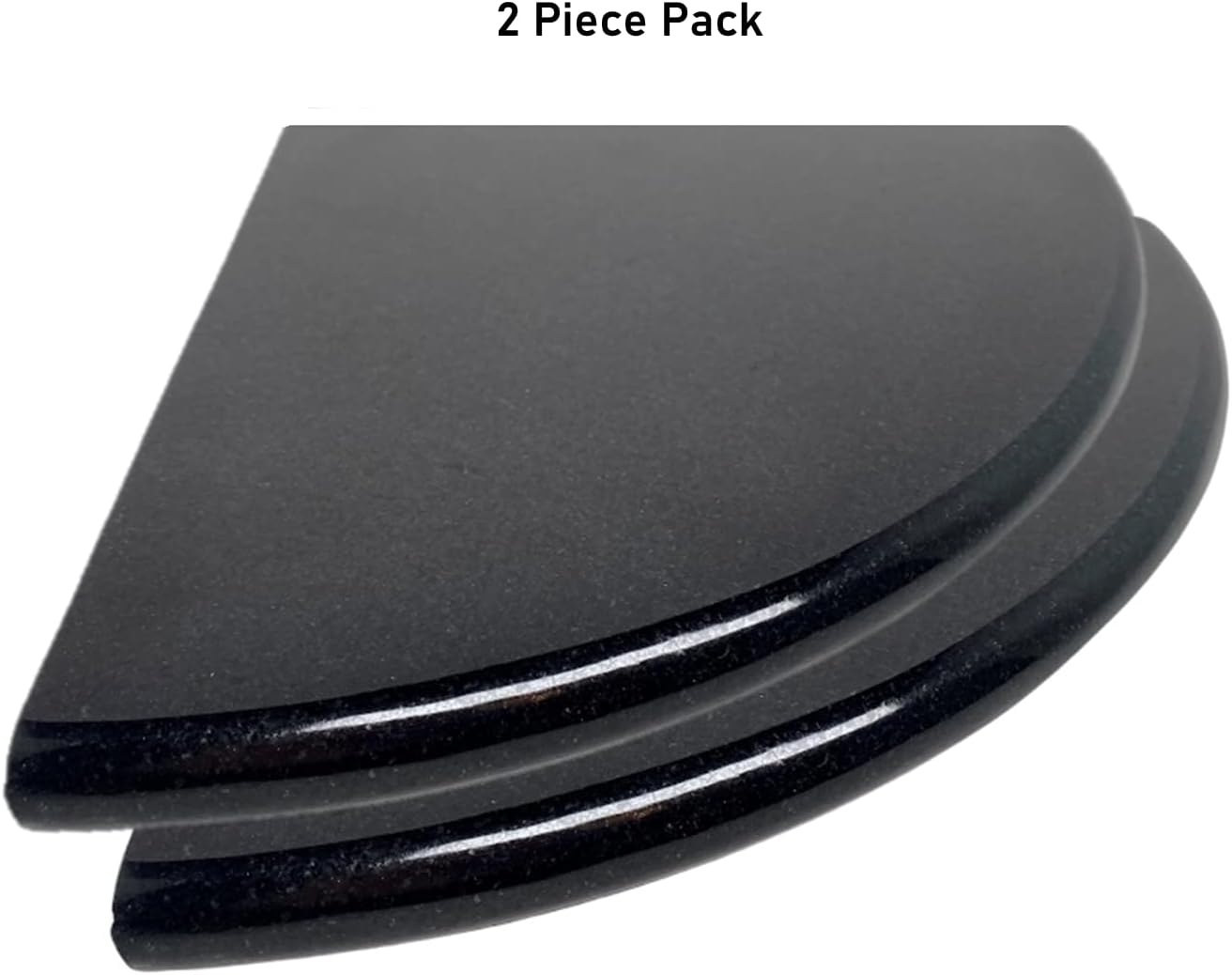 Tenedos Absolute Black Granite 9' Corner Shower Shelf – Polished Both Sides, Stain Resistant, Maintenance-Free, Premium Quality Bathroom Accessory (2)