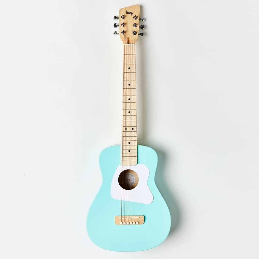 Loog Pro 6 Acoustic kids real guitar for Beginners Compact size Ages 9+ Learning app and Lessons included