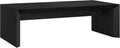 Henn&Hart 48' Rectangular Low-Profile Coffee Table for Living Room, Family Room, or Office, Natural Black