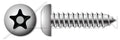 (100 pcs) #14 X 3/4', Self-Tapping Sheet Metal Screws, Button Head Tamper-Resistant Torx Plus(r) Pin Drive, Type AB, Stainless Steel