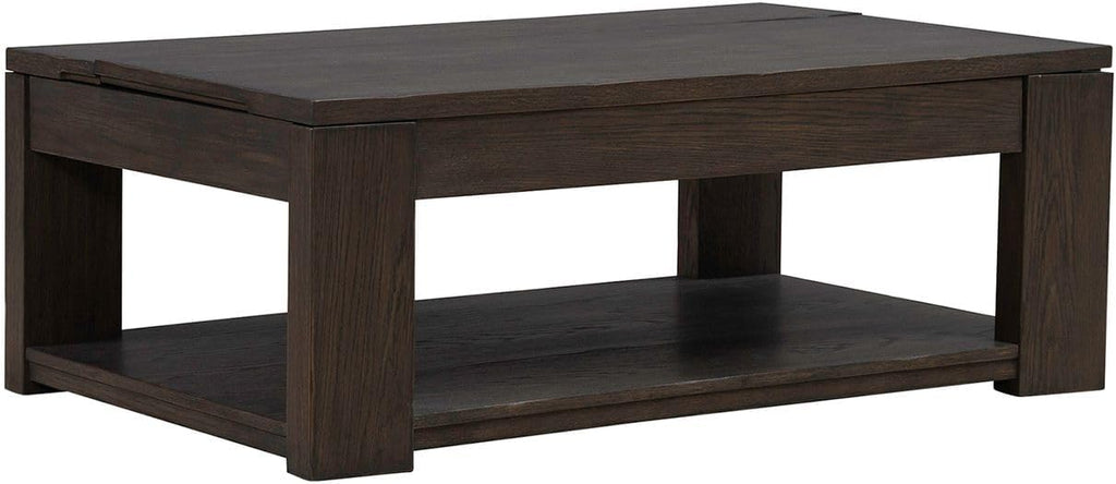 Liberty Furniture Lennox Hill Living Room 3 Piece Set - Lift Top Cocktail Table, 2 End Tables - Bark