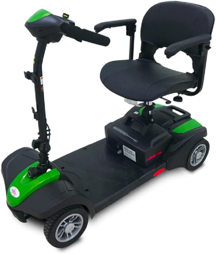 EV Rider MiniRider Lite 4-Wheel Mobility Scooter with Basket, 12Ah Battery, Swivel Seat - Weight Capacity 280Lbs. - Pearl Green