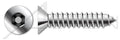 (2500 pcs) #14 X 5/8', Self-Tapping Sheet Metal Screws, Flat Countersunk Head Tamper-Resistant Hex Socket Pin Drive, Type AB, Stainless Steel, Includes Driver Bit
