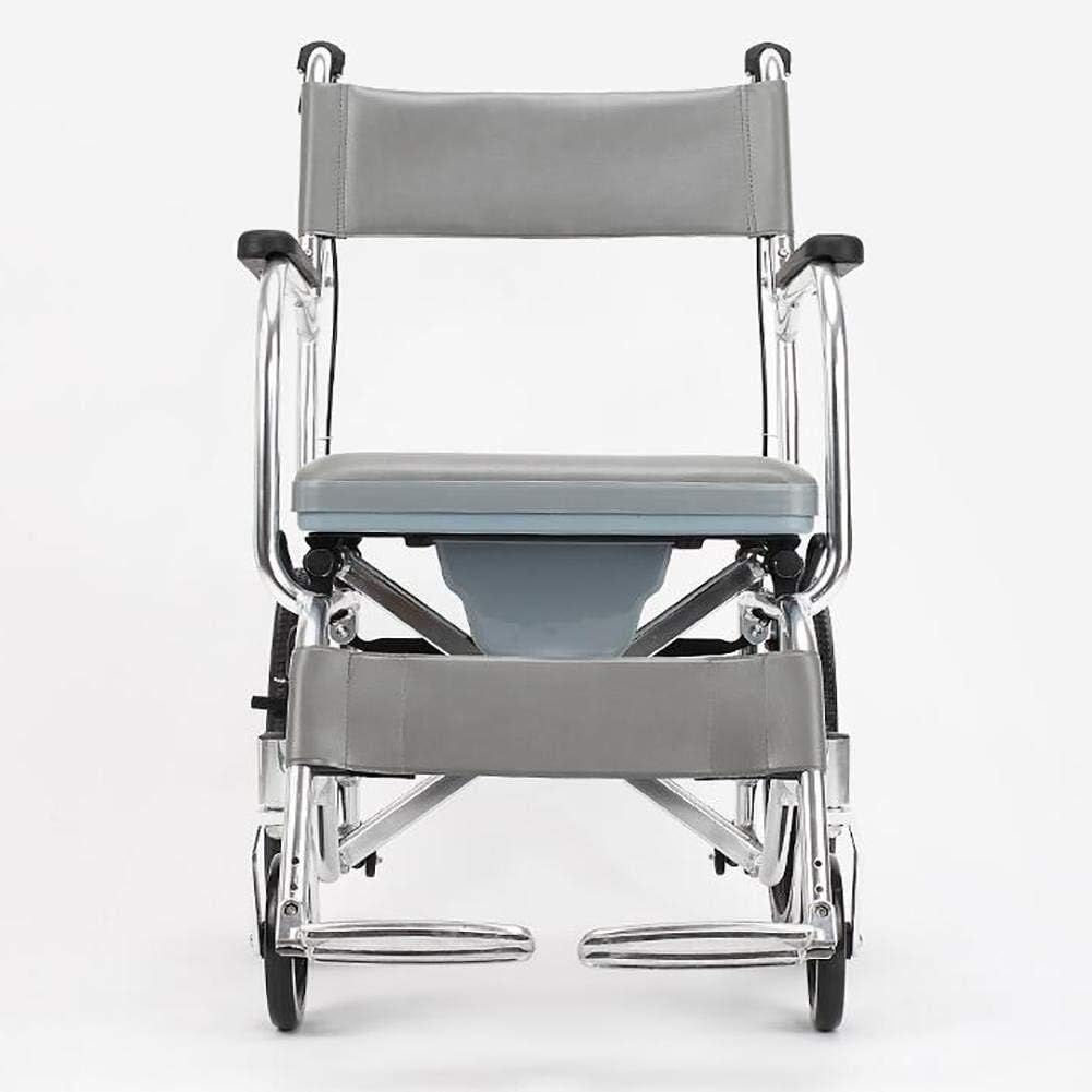 Wheelchair Manual, with Toilet Multifunction Fold Light Take A Bath Waterproof Old Man Hand Scooter,Portable