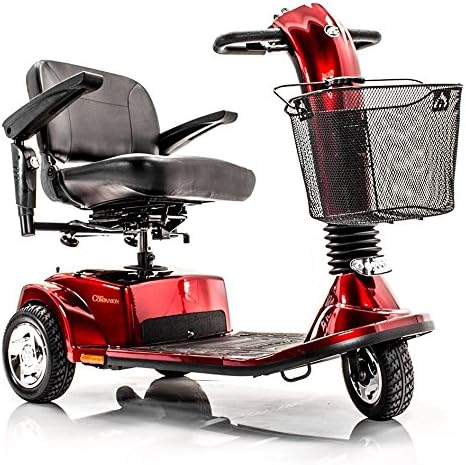 Golden Technologies Companion II 3 Wheel Full Size Electric Mobility Scooter GC-340 (RED)