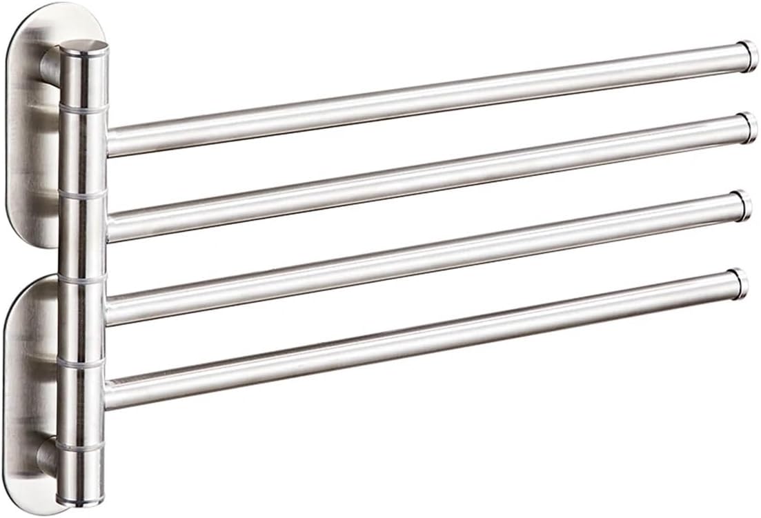 1Pc 304 Stainless Steel Wall-Mounted Towel Rack, Self-Adhesive Bathroom Towel Bar, Modern Bathroom Towel Rack, Bathroom Accesso