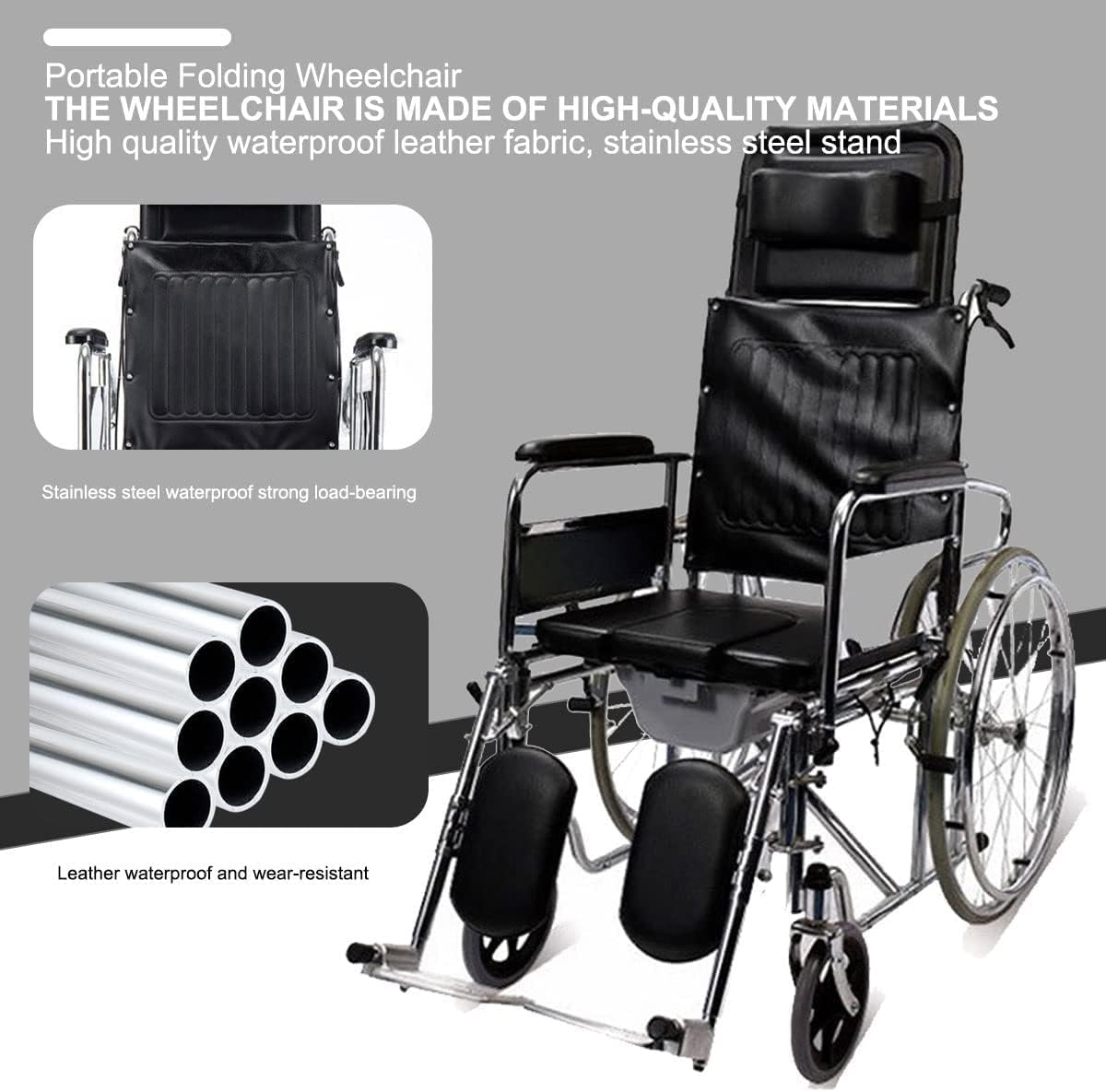 Manual Self Propelled Outdoor Comfortable Mobile Wheelchair Displacement Machine Lightweight Folding Portable 18 Inch Extra-Wide Bariatric Outdoor Comfortable Mobile Wheelchair Displacement