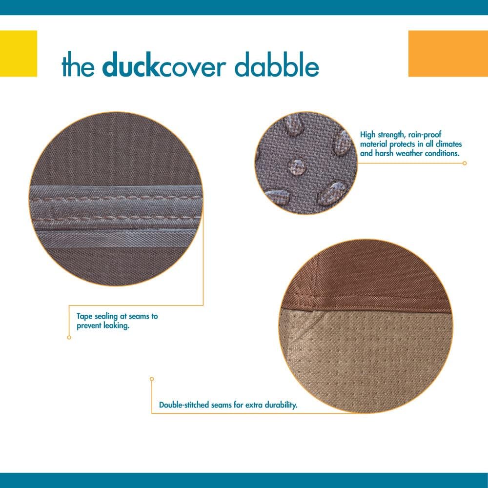 DUCKCOVERS Ultimate Water-Resistant 96 Inch Round Patio Table & Chair Set Cover, Outdoor Table Cover