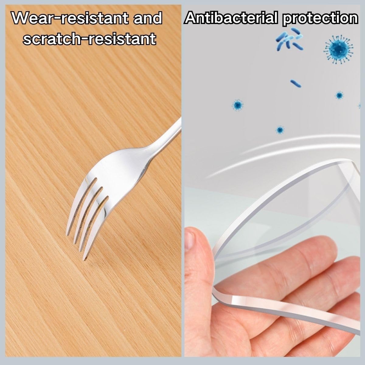 Clear Round Protector for Dining Room Table, Round Clear Table Cover Protector 48 Inch，PVC Rounds Table Pad, for Dining Room, Coffee Tabletop(170cm/67in)