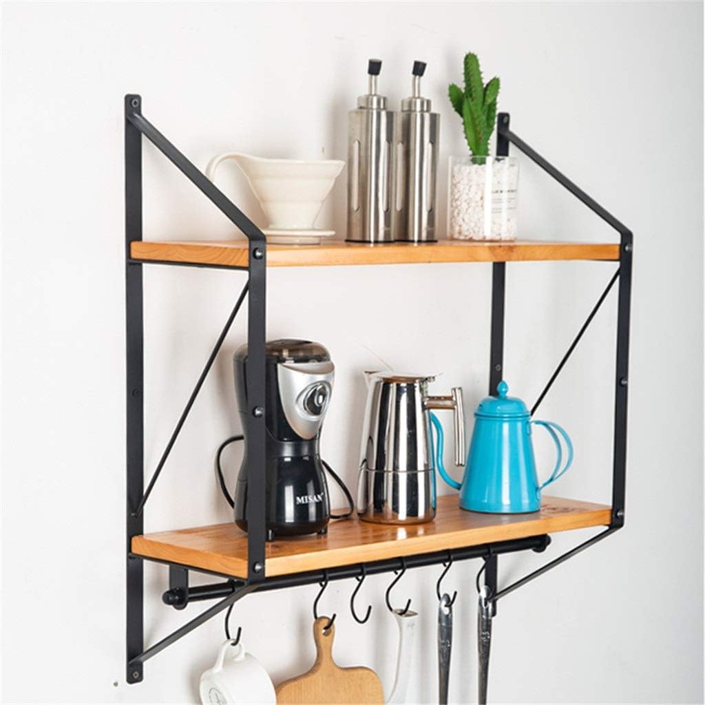 VIDI Floating Wall Shelf Mounted Rustic Wood for Bathroom Kitchen Decoration Storage Removable Hooks and Towel Bar
