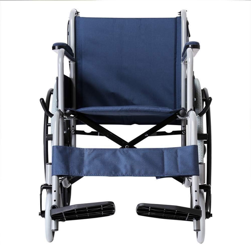 Wheelchair Seniors/Disabled Folding,Multifunction Portable Light Travel Trolley Scooter Adjustable Pedal with Inflatable Tire,Portable