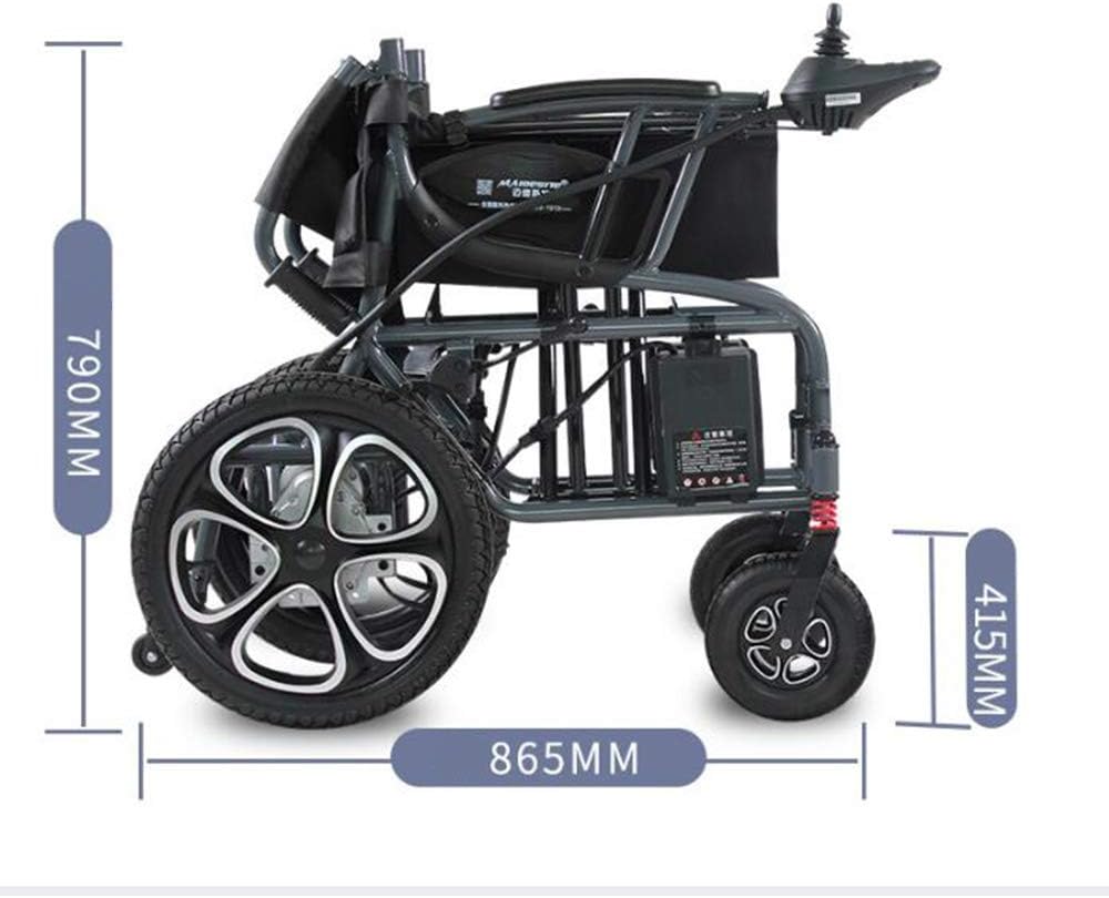 Folding Portable Electric Wheelchair, Foldable Adult Automatic Four-Wheeled Scooter Dual Battery Large Capacity Lithium Battery