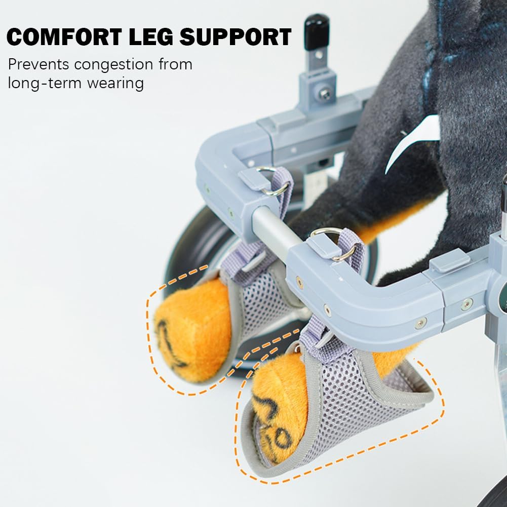 Dog Wheelchair Hind Leg Support, Hind Limb Disability Two-Wheeled Wheelchair, Elderly Dog Power Scooter, Soft Support, Easy Assembly,L