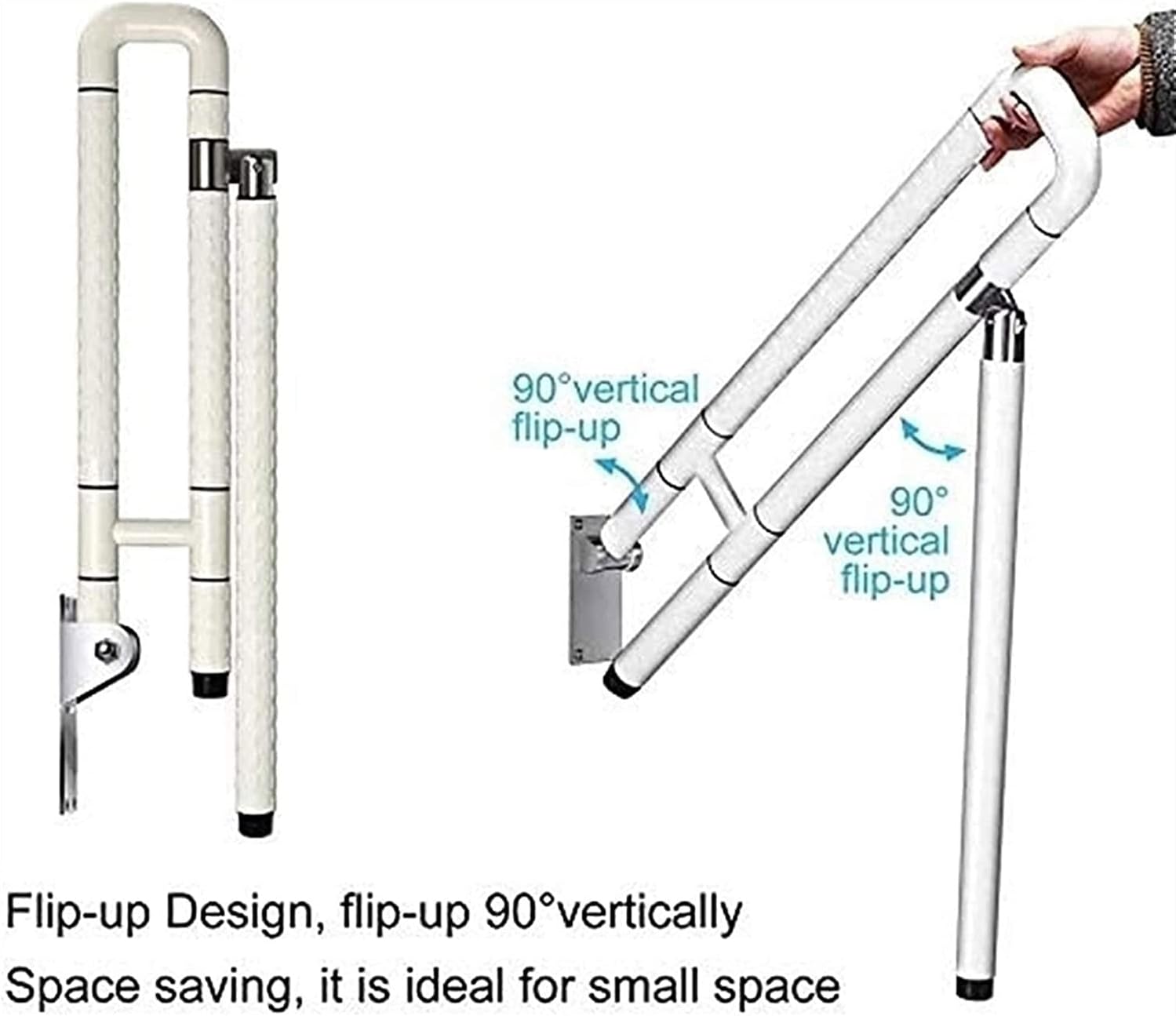 Bath Handle Towel Rail Handle Grab Bar Safety Foldable Handrail Skid Resistance Toilet Bathroom Hand Grips Disability Aid Armrest