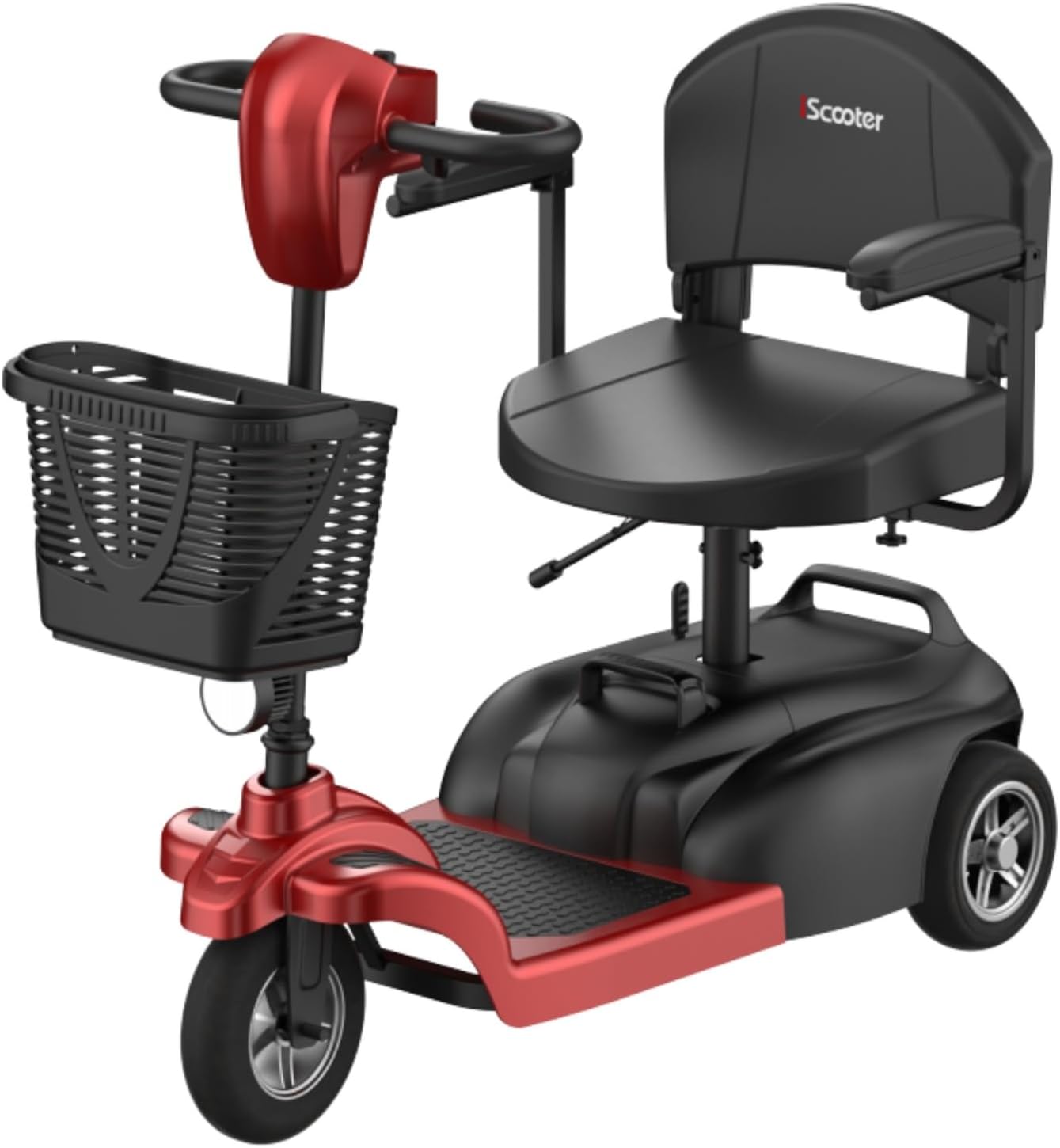 iScooter Mobility Scooter, Mobility Scooters for Adults & Seniors, Powered Electric Wheelchair Device with Seat, Detachable Basket, Cup Holder, LED Headlight, 264 lbs Capacity, Lightweight(3-Wheel)