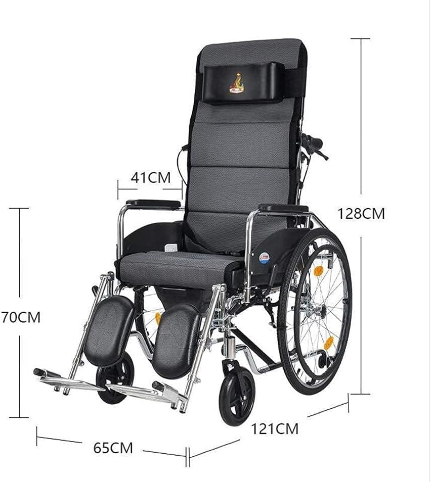 Wheelchairs Wheelchair 23 Kg Folded Back One Hundred Kilograms of Controlling A Portable Seat Bearing Seat 47 * 45Cm Removable Desktop, Toilet, Elderly People with Disabilities Dg/Red (Red)(Blue)