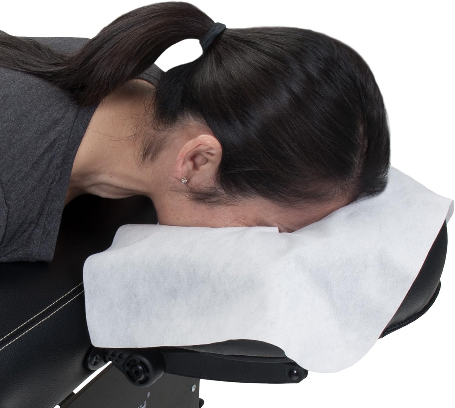 EarthLite Disposable Face Cradle and Headrest Covers, 1000-Pack, Medical-Grade, Ultra Soft, Luxurious, Non-Sticking for Massage Tables & Chairs, White