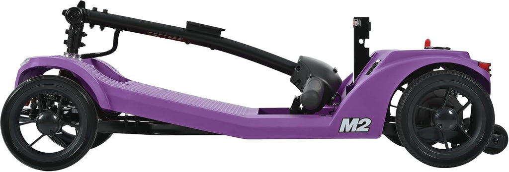 Mobility Scooters for Seniors & Adults 350 Lb Weight Foldable,All-Terrain 4-Wheel Powered Scooter,Lightweight Foldable Disability Electric Wheelchair,Front Rear Led Lights with Basket,Purple