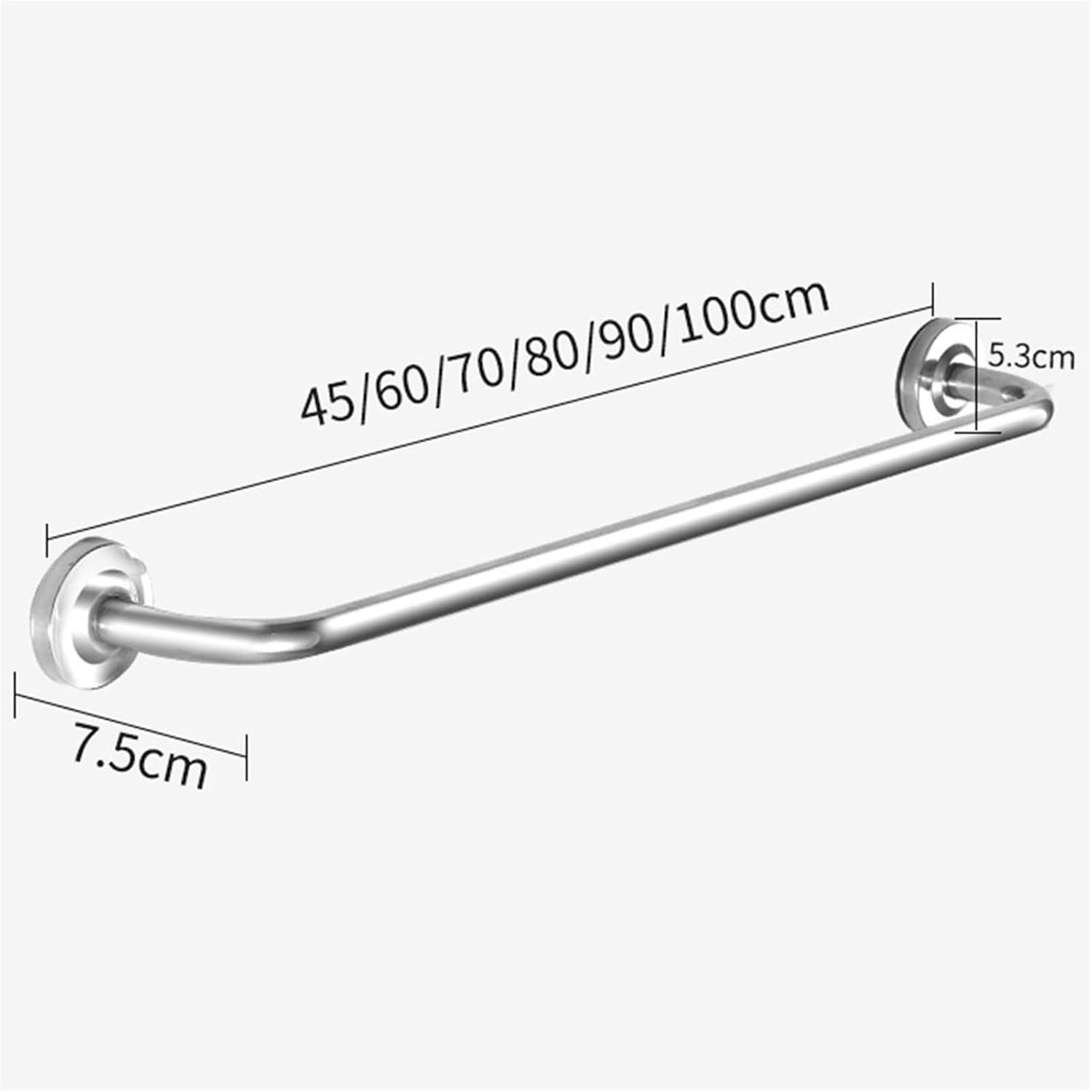 Wall-Mounted Towel Rack,60cm Wall Mounted Towel Bar & Clothes Rack, Self-Adhesive Thick Stainless Steel Bathroom Organizer, Durable Space-Saving Solution for Towels & Clothes Storage