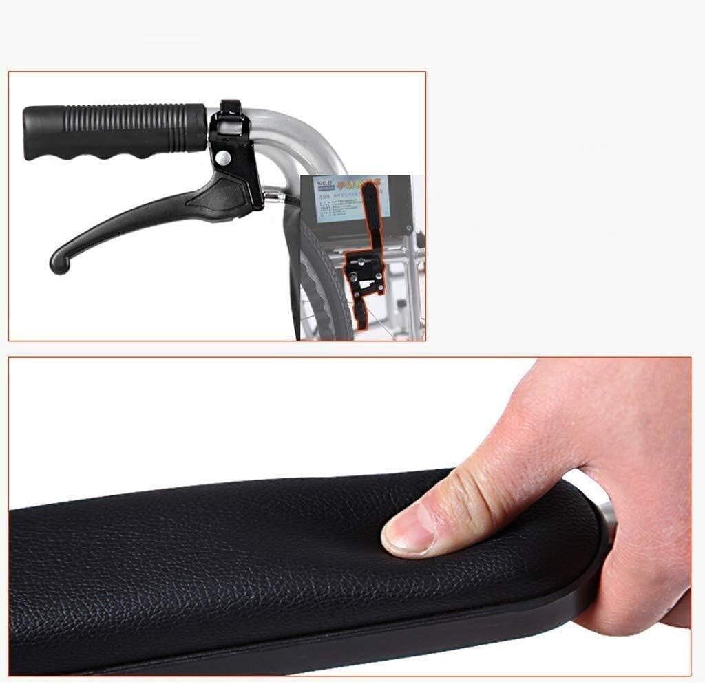 Wheelchair Fold Scooter, Lightweight Portable with Adjustable Foot Pedal Travel Trolley Seniors with Disabilities,Portable