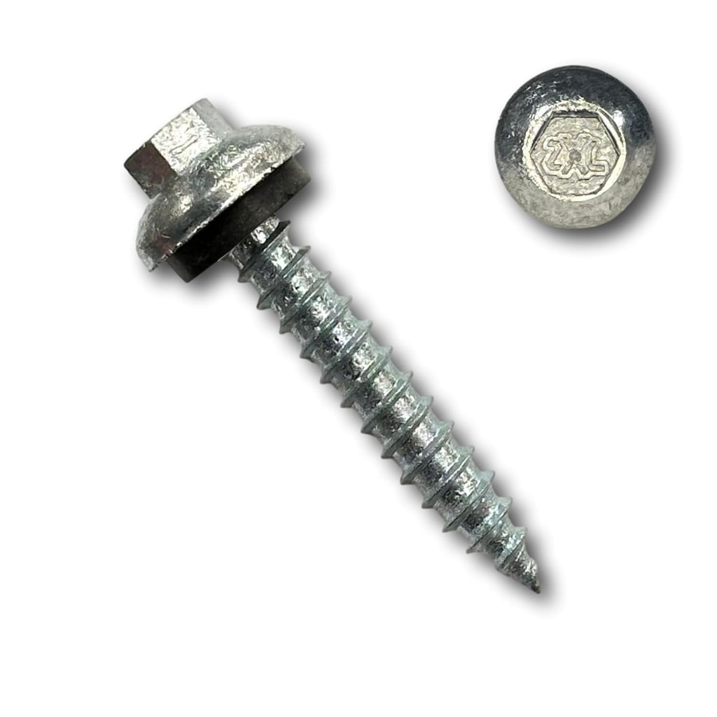 EAGLE 1 Long-Life Metal Roofing Screws: #14 x 1.5 Dome Cap Metal Roofing Screws (250-Count), Self-Tapping Tip, EPDM Washer, Multiple Colors/Includes 5/16' Magnetic Hex Bit Driver (Zinc, 250)