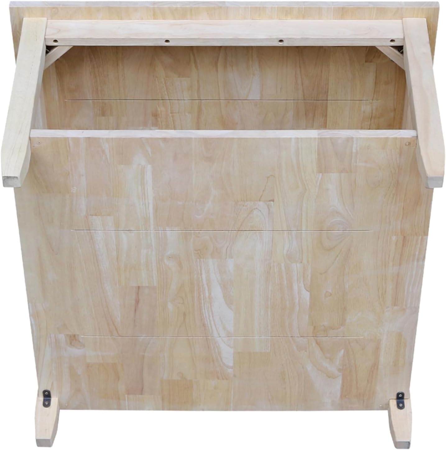 IC International Concepts, Solano Square Coffee Table, Solid Real Wood, Sturdy Parawood, Living Room/Family Room/Entryway, 32'W x 32'D x 18'H with Shelf, Paint/Stain Ready, Unfinished