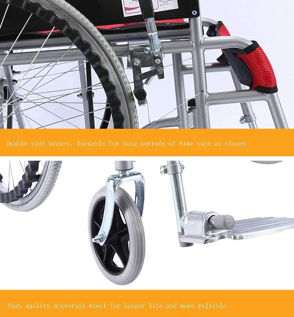 Folding Elderly Lightweight Manual Household Mobile Portable Wheelchair Free Inflatable Scooter