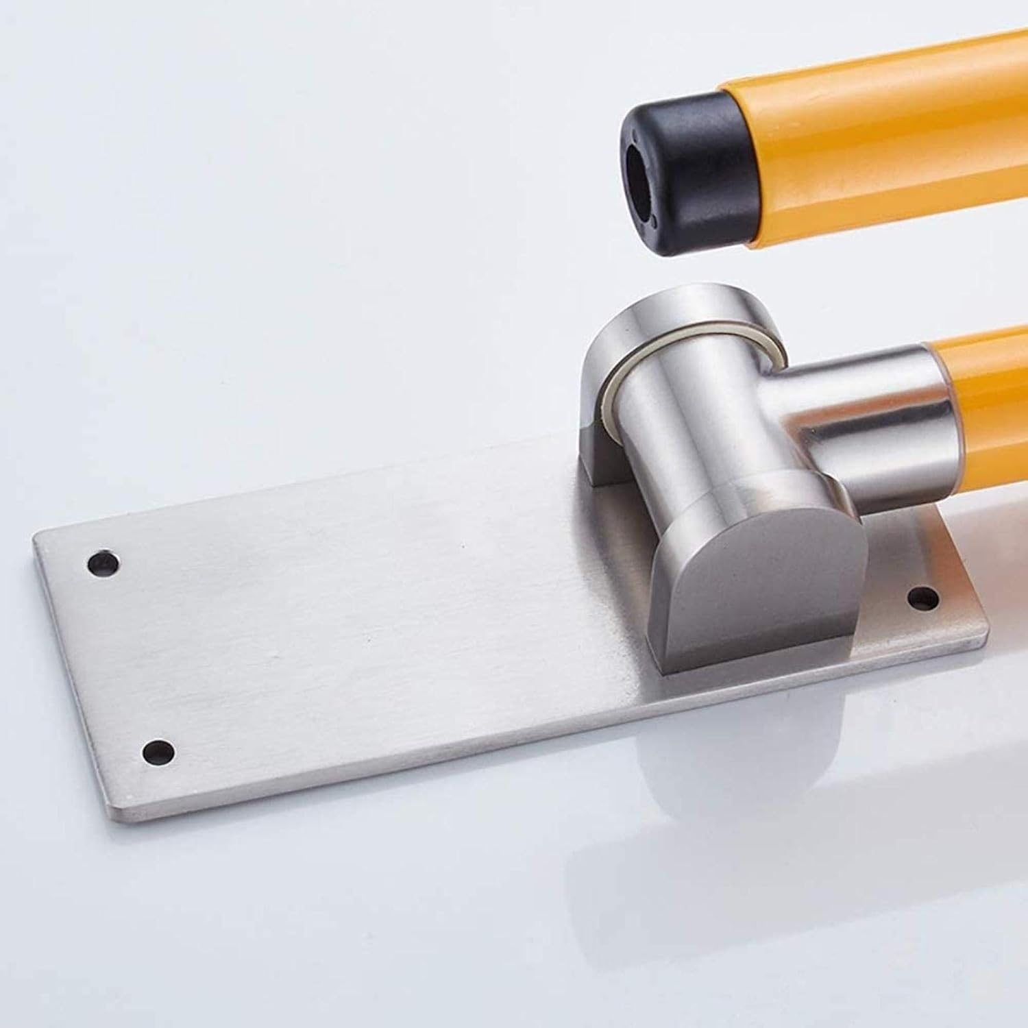 Bath Handle Towel Rail Concealed Screw Safety Grab Bar Flip-Up Screw-in Bathroom Grab Bar with Textured Grip Stainless Disability Aid and Seniors (Color : Yellow, Size : 60/23.62in)