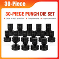 30-Piece Hydraulic Hole Punch Die Set for CH-70 & CH-70L | Heavy Duty Chrome Steel Round Dies 4.2mm–25mm | Precision Metal Plate Punching Kit for Steel, Copper & Aluminum (Round Hole,30-Piece)