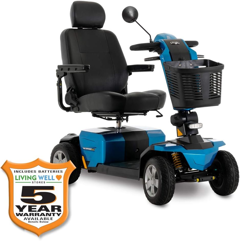 Pride Mobility Victory LX Sport 4 Wheel Scooter (Ocean Blue, 20' x 20' Seat)