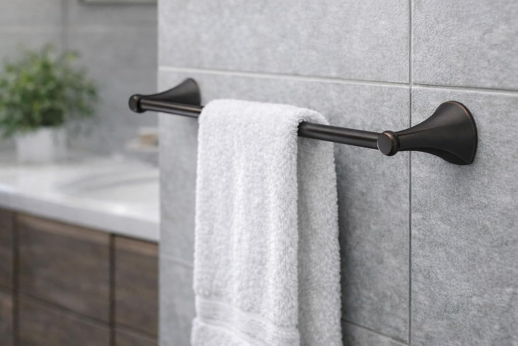 Dakota Skye Transitional Wall-Mounted Bathroom Towel Bar Square – DSF-42BATBH-DIS (Oil Rubbed Bronze)