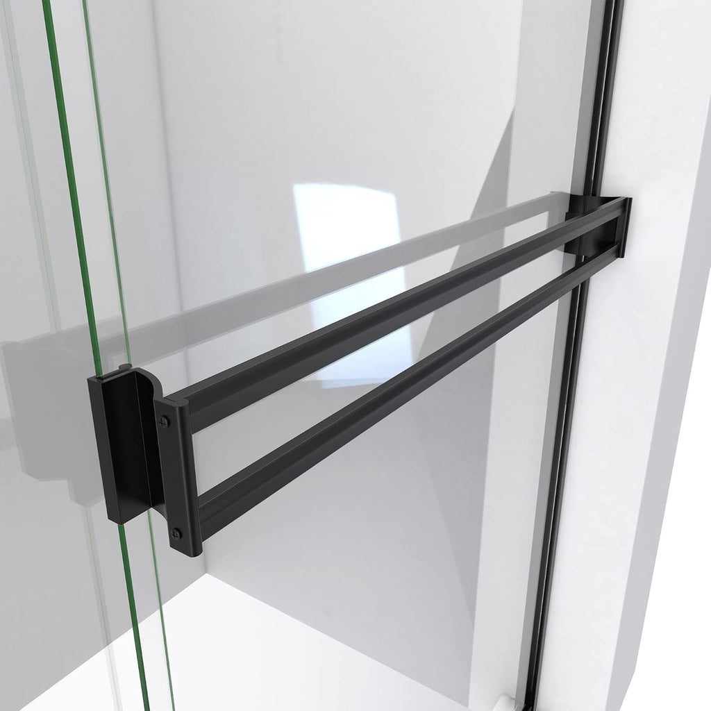 DreamLine Alliance Pro BGX 56-60 inch W x 70 3/8 inch H Semi-Frameless Bypass Shower Door in Matte Black and Clear Glass