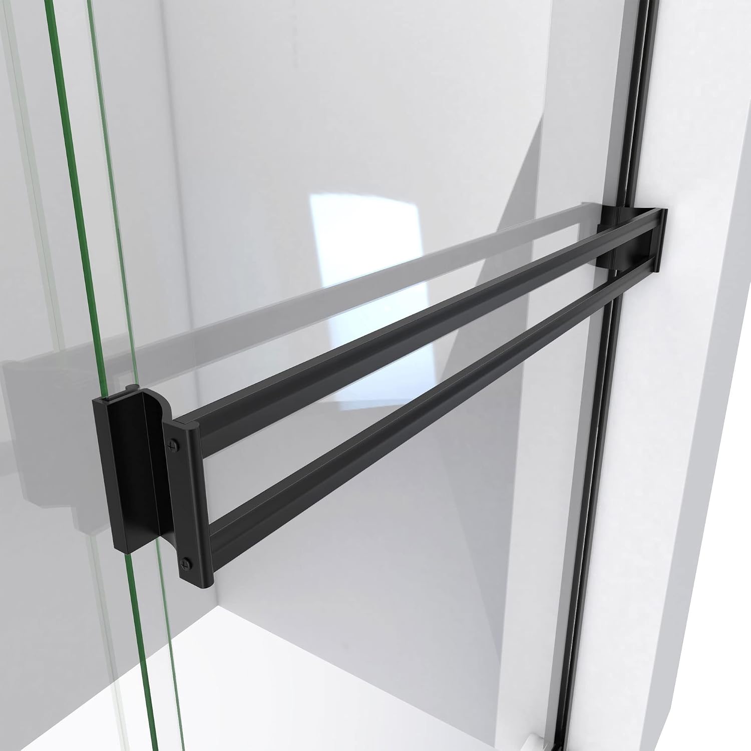 DreamLine Alliance Pro BGX 56-60 inch W x 70 3/8 inch H Semi-Frameless Bypass Shower Door in Matte Black and Clear Glass