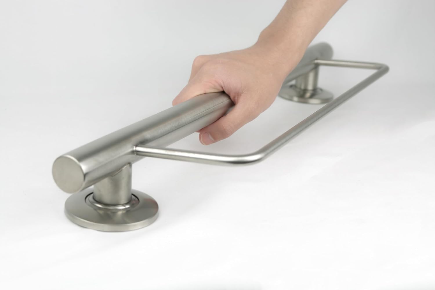 24' Designer Newport Wall Mount Bathroom Shower Grab Bar with Towel Bar, Satin Finish