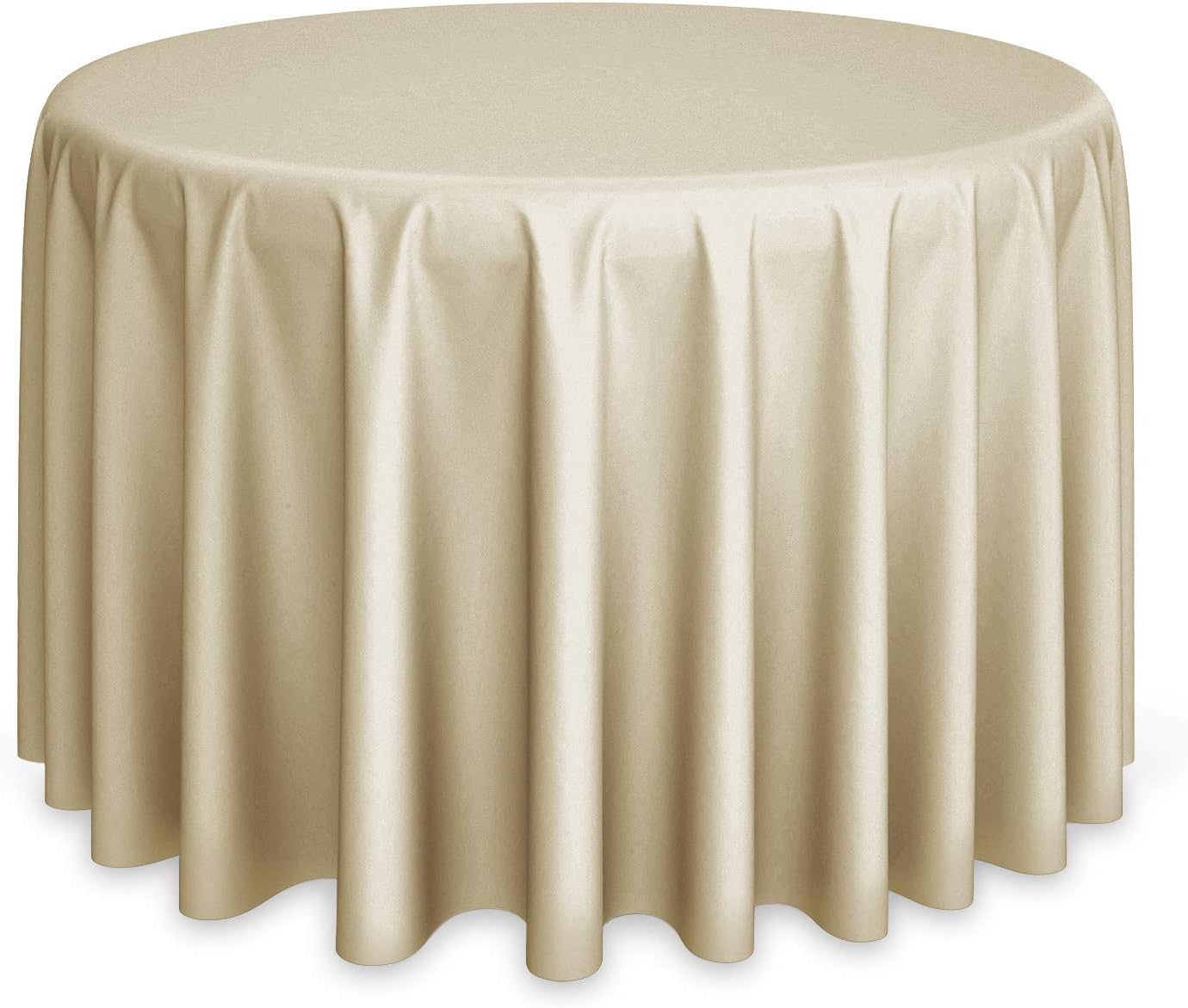 Lann's Linens - 10 Premium 108' Round Tablecloths for Wedding/Banquet/Restaurant - Polyester Fabric Table Cloths - Beige