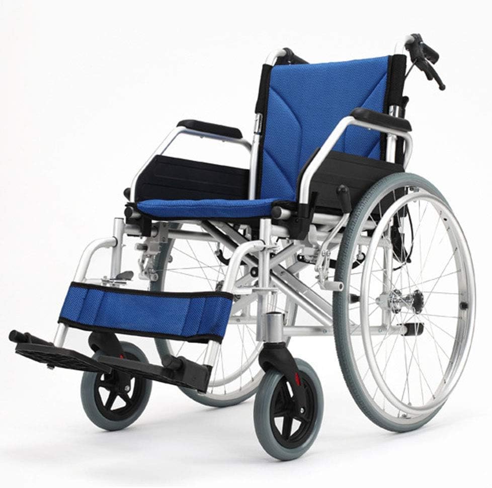Lightweight Folding Wheelchair Driving,Wheelchair Portable Cart,Elderly Disabled Aluminum Alloy Widened Wheelchair Scooter Transport,Portable