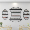 Nail Polish Rack Wall Mount Display The Corners are Smooth and Don't Scratch Your Hands Nail Polish Organizer for Nail Salon Dress Room Bedroom (Color : Black)