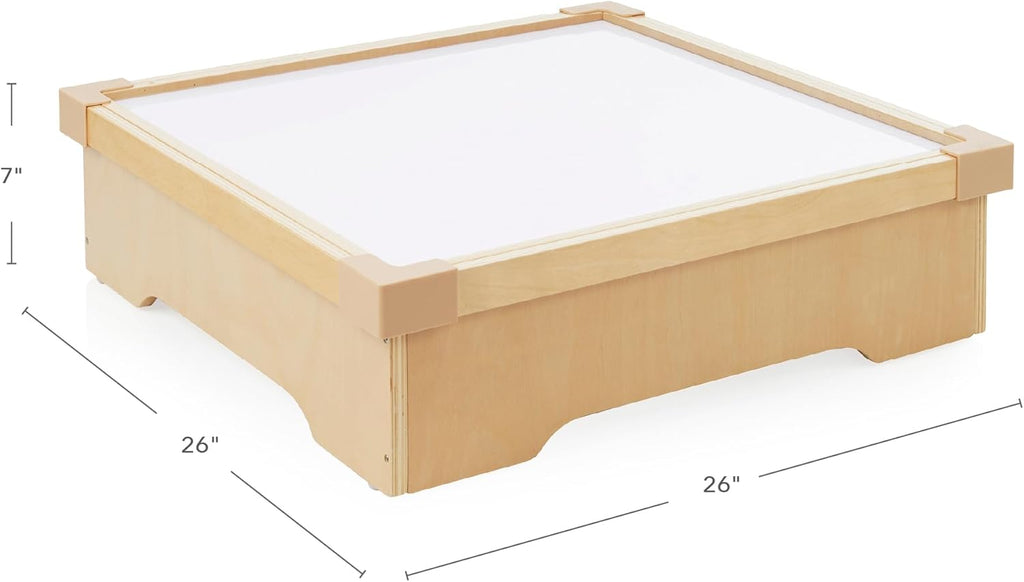Guidecraft LED Tabletop Lightbox: Activity Light Table for Preschool, Classroom and Kids Playroom | Sensory Learning | Educational Play