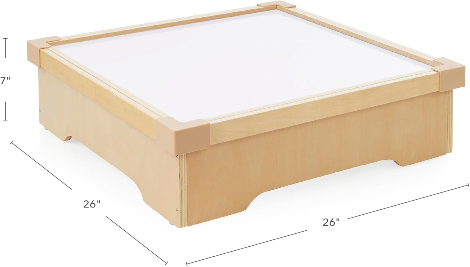 Guidecraft LED Tabletop Lightbox: Activity Light Table for Preschool, Classroom and Kids Playroom | Sensory Learning | Educational Play