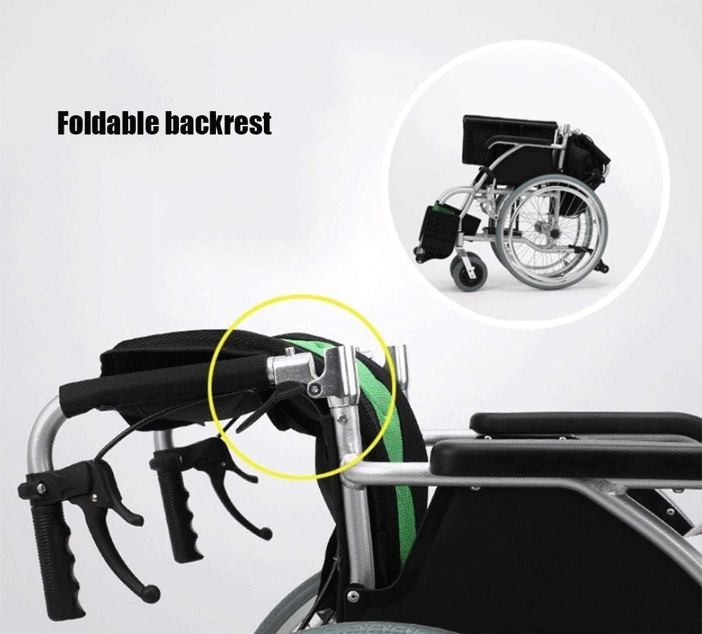 Wheelchair, Aluminum Alloy Fold Light Trolley Seniors Disabled Super Light Portable Travel Scooter,Portable