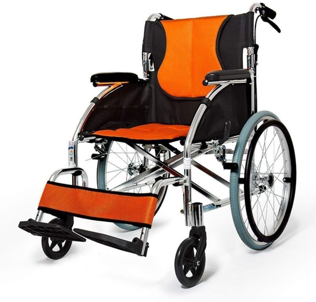 Wheelchair Aluminum Alloy, Fold Light Multifunction with No Pneumatic Tire Required Old Man Portable Disabled Hand Scooter,Portable